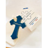 Croix florencée personnalisée – Bleu