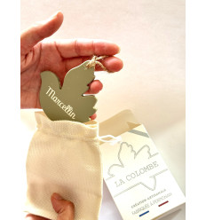 Colombe personnalisée avec prénom – Vert kaki