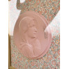 Cadre Vierge Marie personnalisé – Liberty fleuri rose