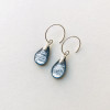 Boucle PERLE dichroïque argent