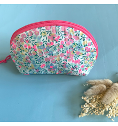 Made in Love pochette arrondie Betsy rose vanille scintillant