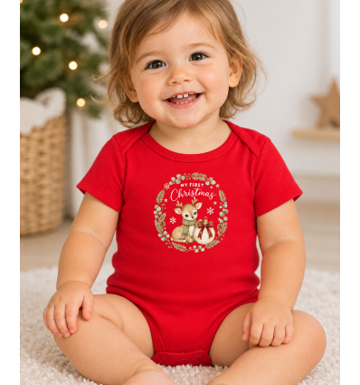 Body bébé Mon Premier Noël renne