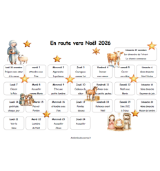 Calendrier de l'Avent pour enfant avec des prières 2026