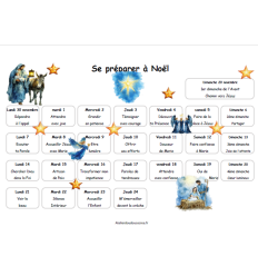 Calendrier de l'Avent pour adulte/ados avec des prières à imprimer 2026