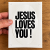 Sticker ovale Jesus Loves You !