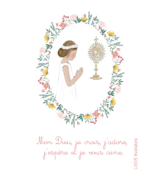 Signet communiante - Pri&egrave;re de Fatima