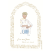 Signet communiant blond et agneau