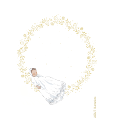 Signet baptême - bébé et couronne
