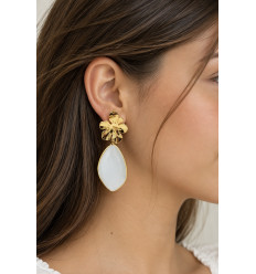 Boucles d’oreilles Félicité (blanc)