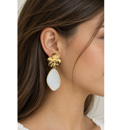 Boucles d’oreilles Félicité (blanc)