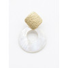 Paire de boucle d'oreille en NACRE & acier inox