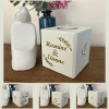 Bougeoir cube de mariage personnalisé