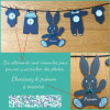 Fil à linge doudous motifs verts personnalisé