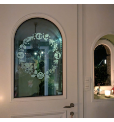 Couronne de l'avent pour fenêtre