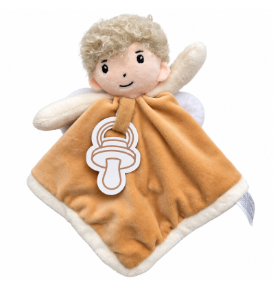 Doudou ange en peluche face