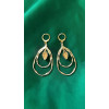 Boucles d'oreilles Pomme de Pin Dorée