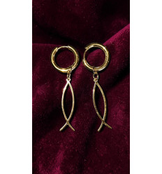 Boucles d'oreilles Poisson Ichthus Élégance