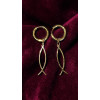 Boucles d'oreilles Poisson Ichthus Élégance