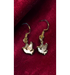 Boucles d'oreilles Colombe de Nacre