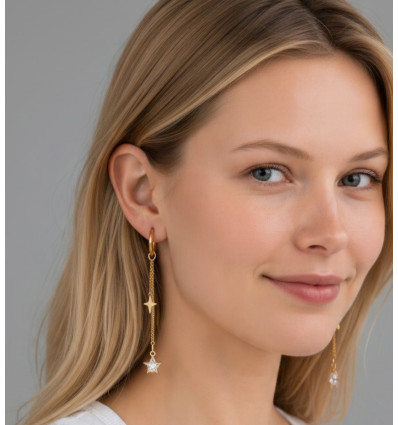 Boucles d'oreilles Étoiles Filantes