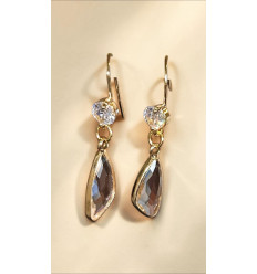 Boucles d'oreilles pendantes  Larmes de Lumière