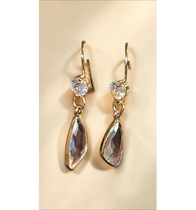 Boucles d'oreilles pendantes  Larmes de Lumière