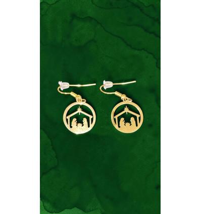 Boucles d'oreilles pendantes  Sainte Nativité