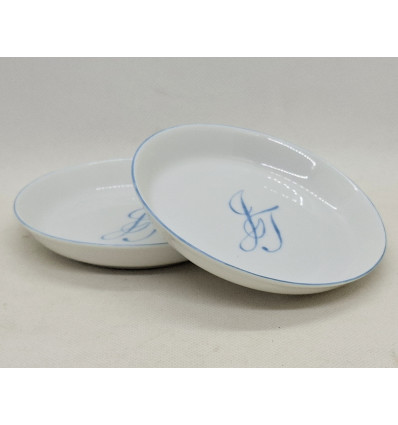 lot de 2 dessous de bouteille monogrammés