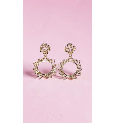 Boucles d’oreilles Couronne de Laurier Dorée