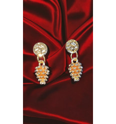 Boucles d’oreilles Pomme de Pin Dorée