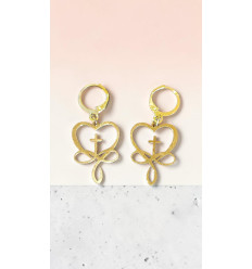 Boucles d’oreilles Cœur Vendéen Doré