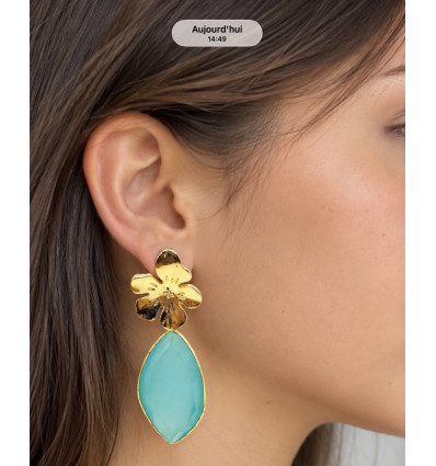 Boucles d’oreilles Félicité (vert)