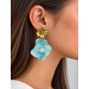 Boucles  d’oreilles Fleur (bleu)